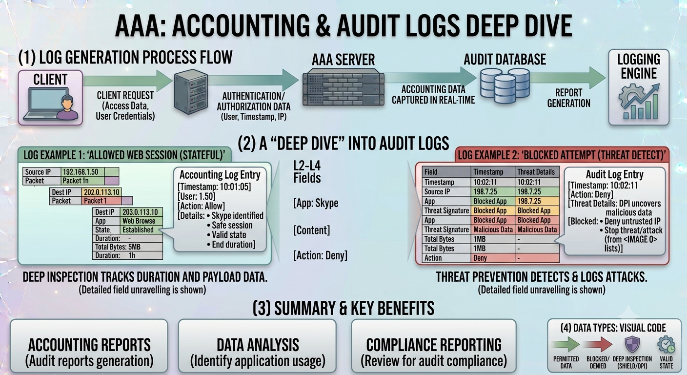 AAA accounting security audit logs diagram